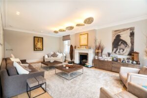A prestigious five bedroom apartment with its own entrance, a private garden and off street parking for two cars