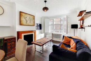 A well-proportioned two-bedroom apartment on the first floor of a purpose-built block building in NW3