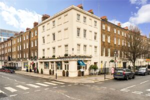 A stylish two-bedroom apartment on the second floor of a beautifully refurbished period building in Marylebone Village, W1U.